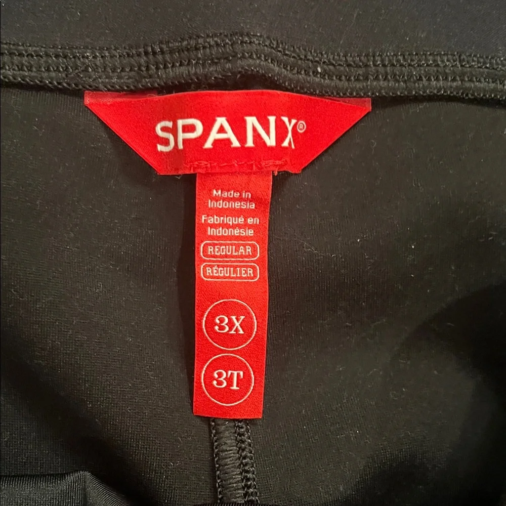 SPANX Black Women's SuperSmooth Ponte Zip Leggings - Picture 4 of 6